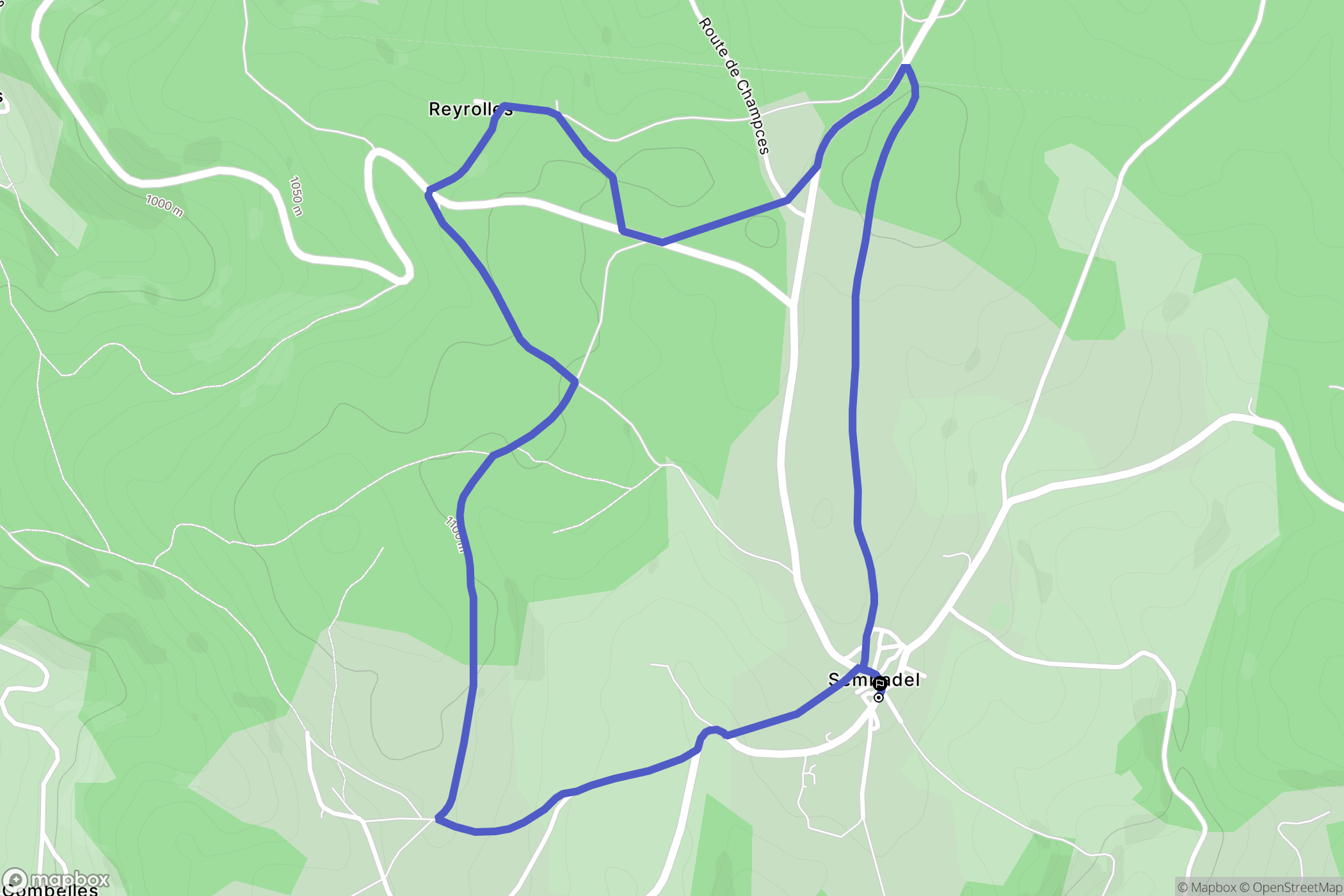 Sembadel : carte du parcours de randonnée - France
