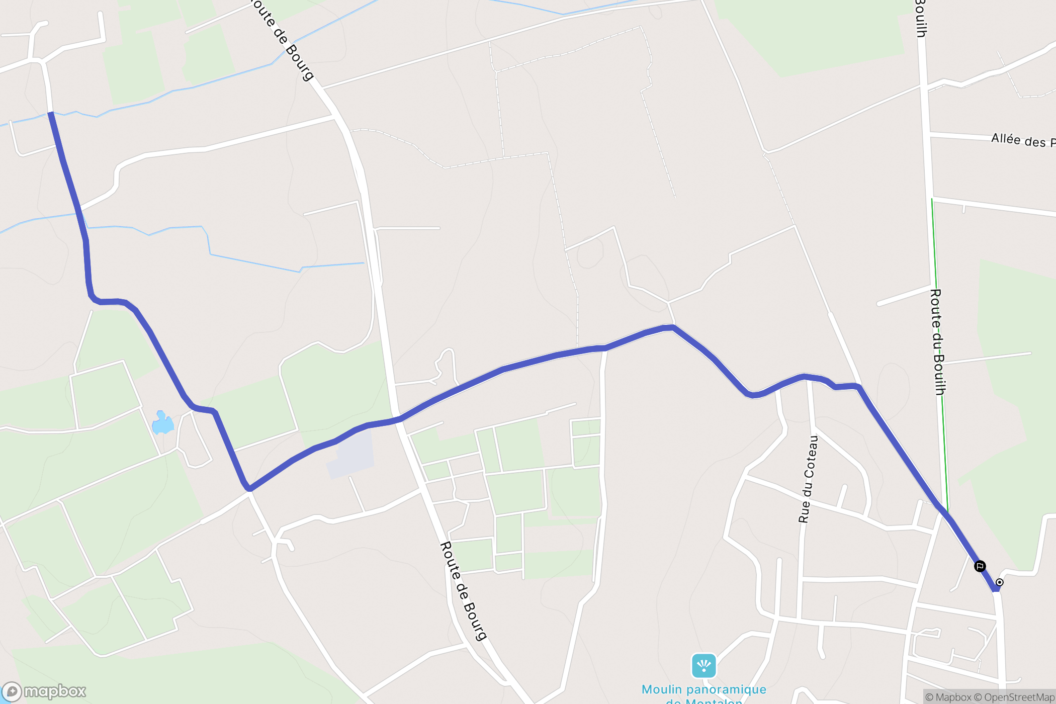 Saint-André-de-Cubzac : carte du parcours de randonnée - France