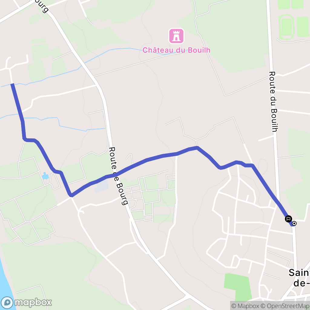 Saint-André-de-Cubzac : carte du parcours de randonnée - France