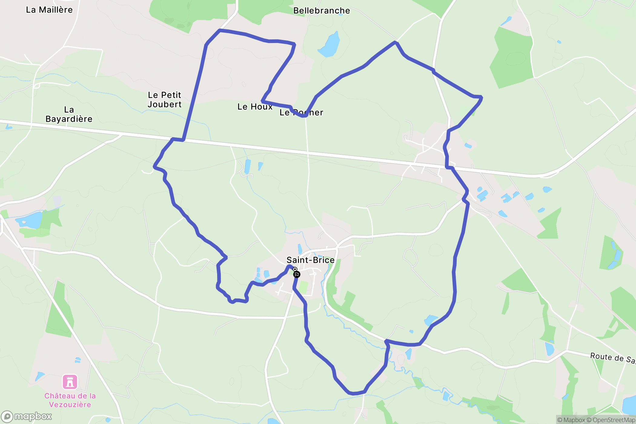 Saint-Brice : carte du parcours de randonnée - France