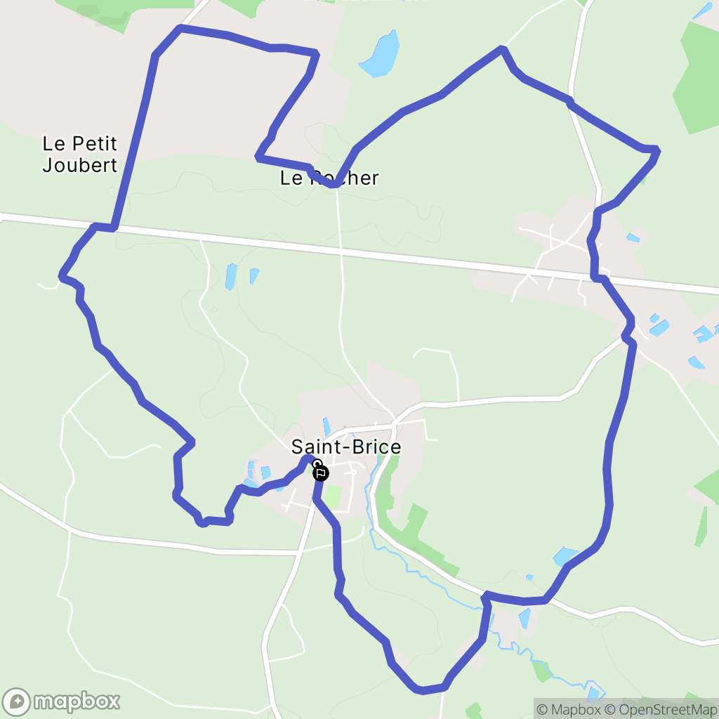 Saint-Brice : carte du parcours de randonnée - France