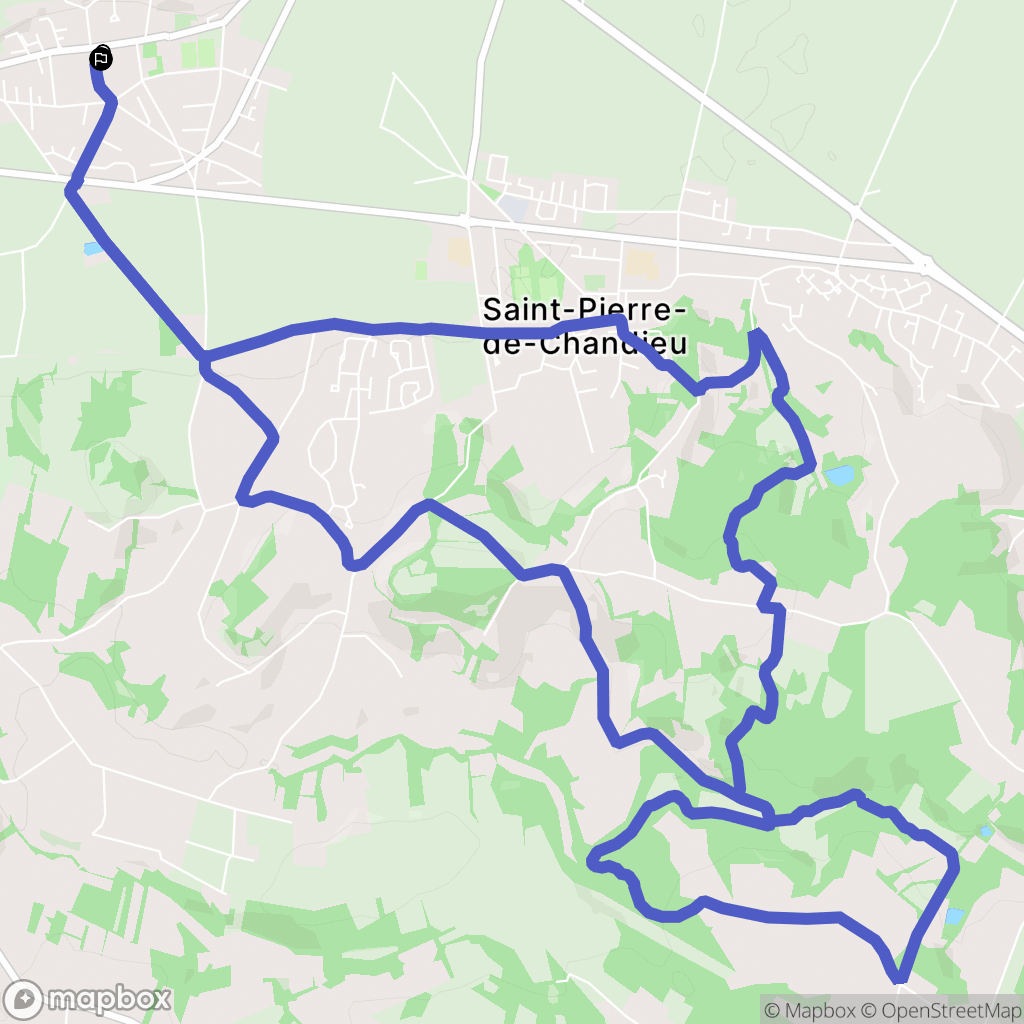 Toussieu : carte du parcours de randonnée - France