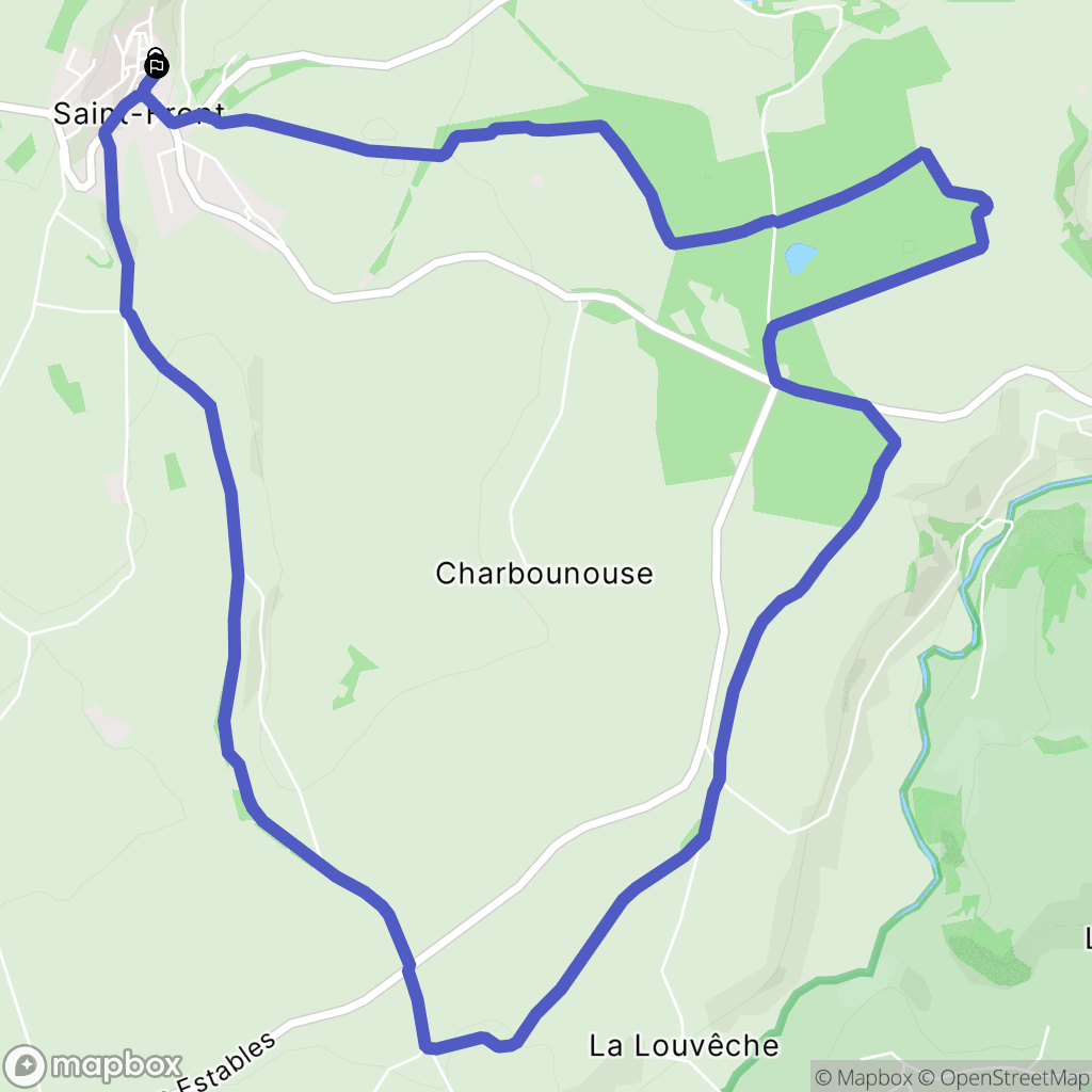 Saint-Front : carte du parcours de randonnée - France