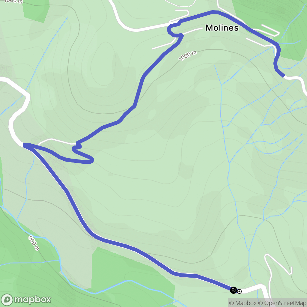 Borée : carte du parcours de randonnée - France