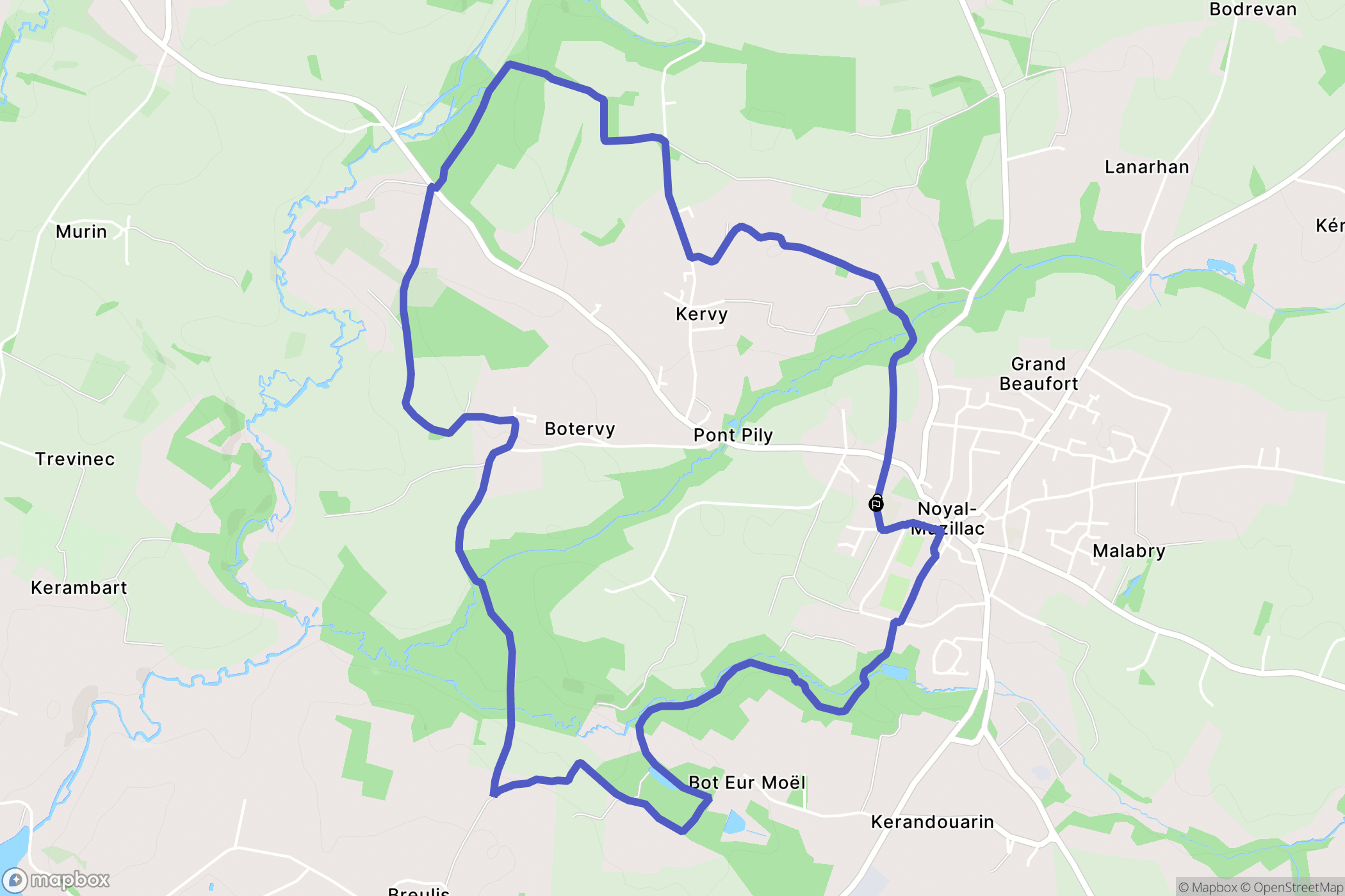 Noyal-Muzillac : carte du parcours de randonnée - France
