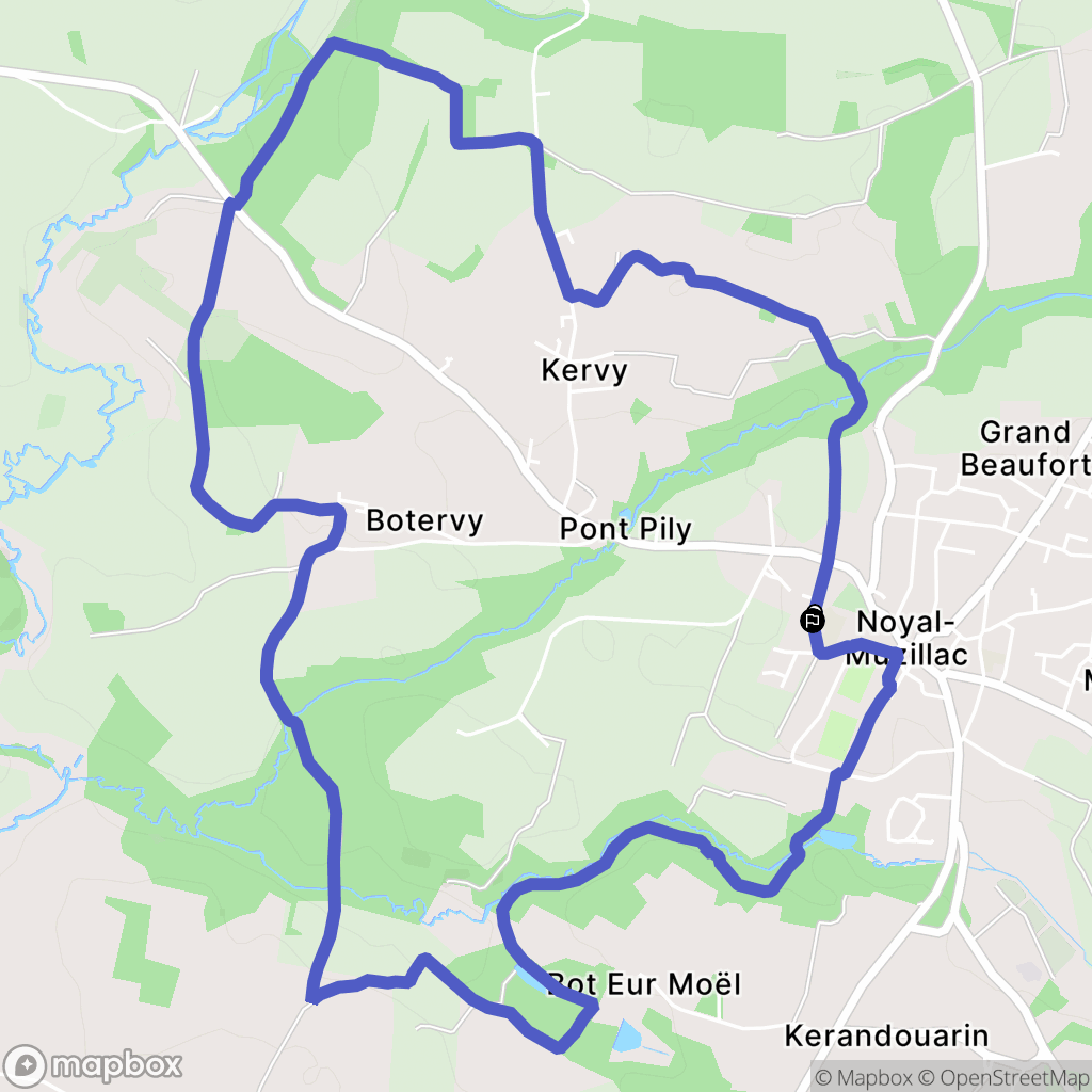 Noyal-Muzillac : carte du parcours de randonnée - France