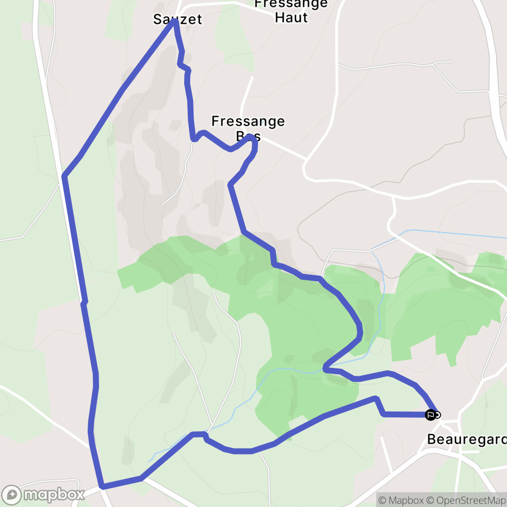 Vazeilles-Limandre : carte du parcours de randonnée - France