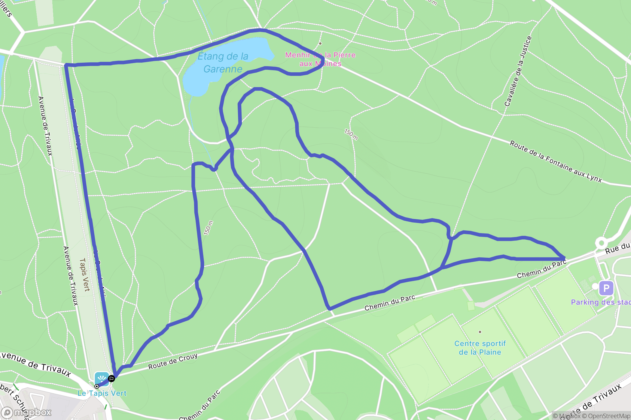 Clamart : carte du parcours de randonnée - France