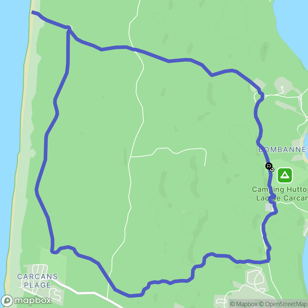 Carcans : carte du parcours de randonnée - France