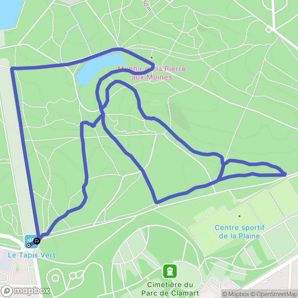Clamart : carte du parcours de randonnée - France