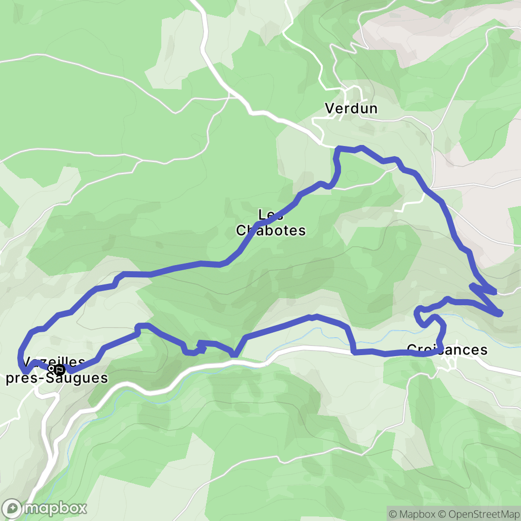 Esplantas-Vazeilles : carte du parcours de randonnée - France
