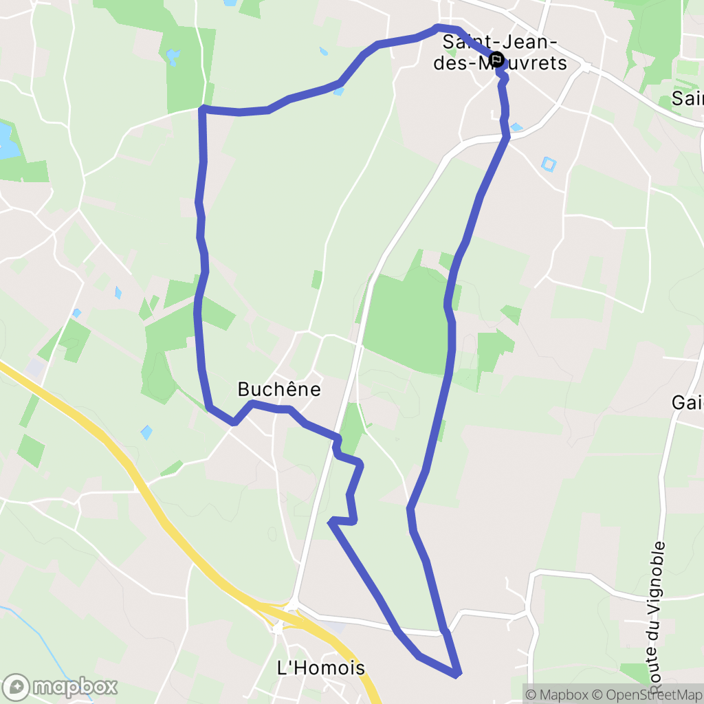 Les Garennes sur Loire : carte du parcours de randonnée - France