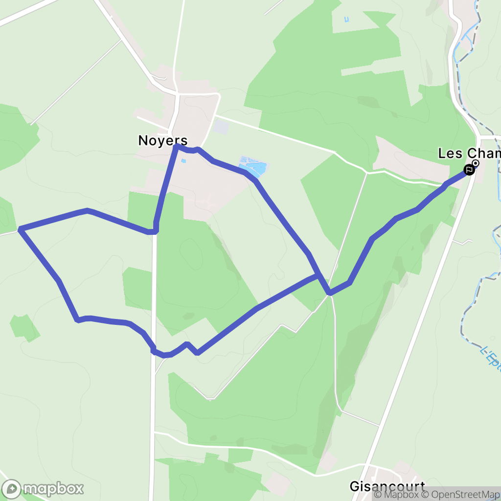 Dangu : carte du parcours de randonnée - France