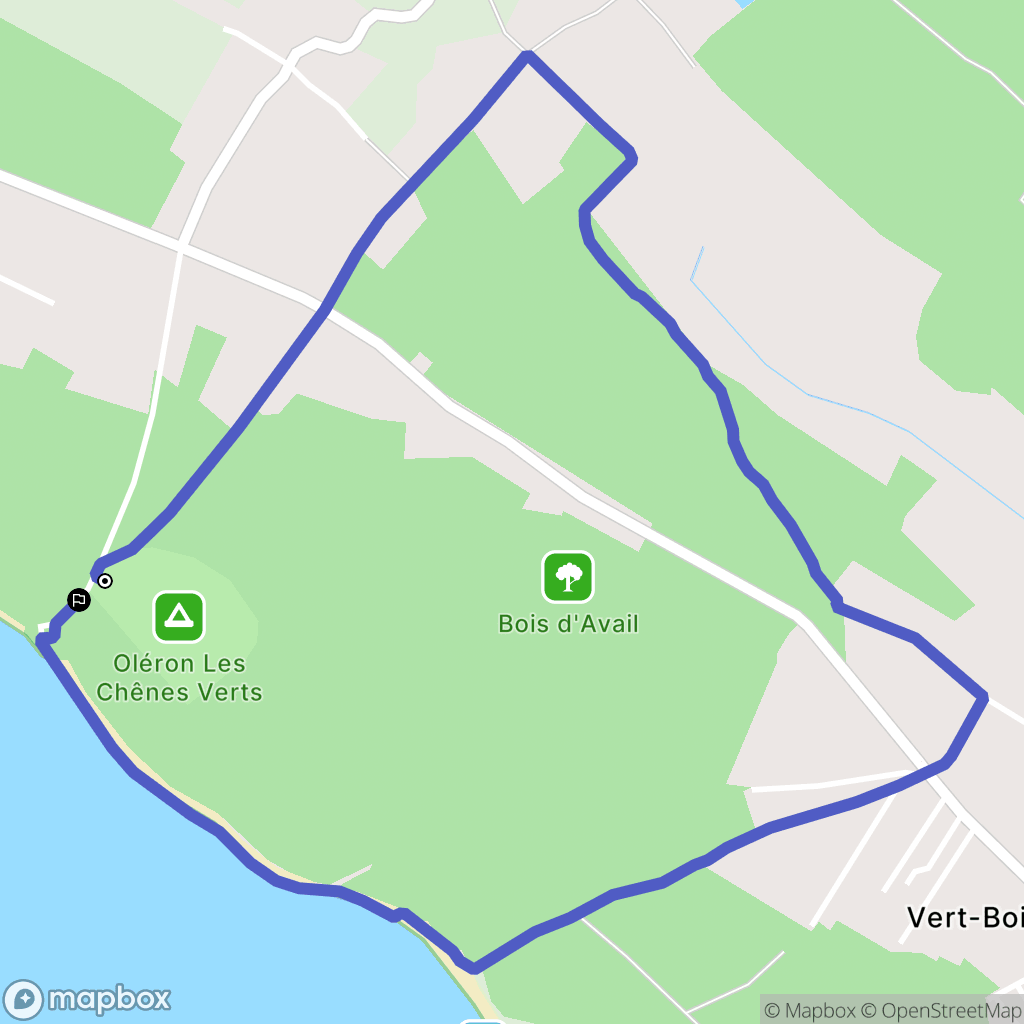 Dolus-d'Oléron : carte du parcours de randonnée - France