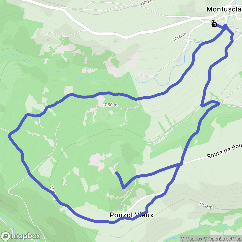 Montusclat : carte du parcours de randonnée - France
