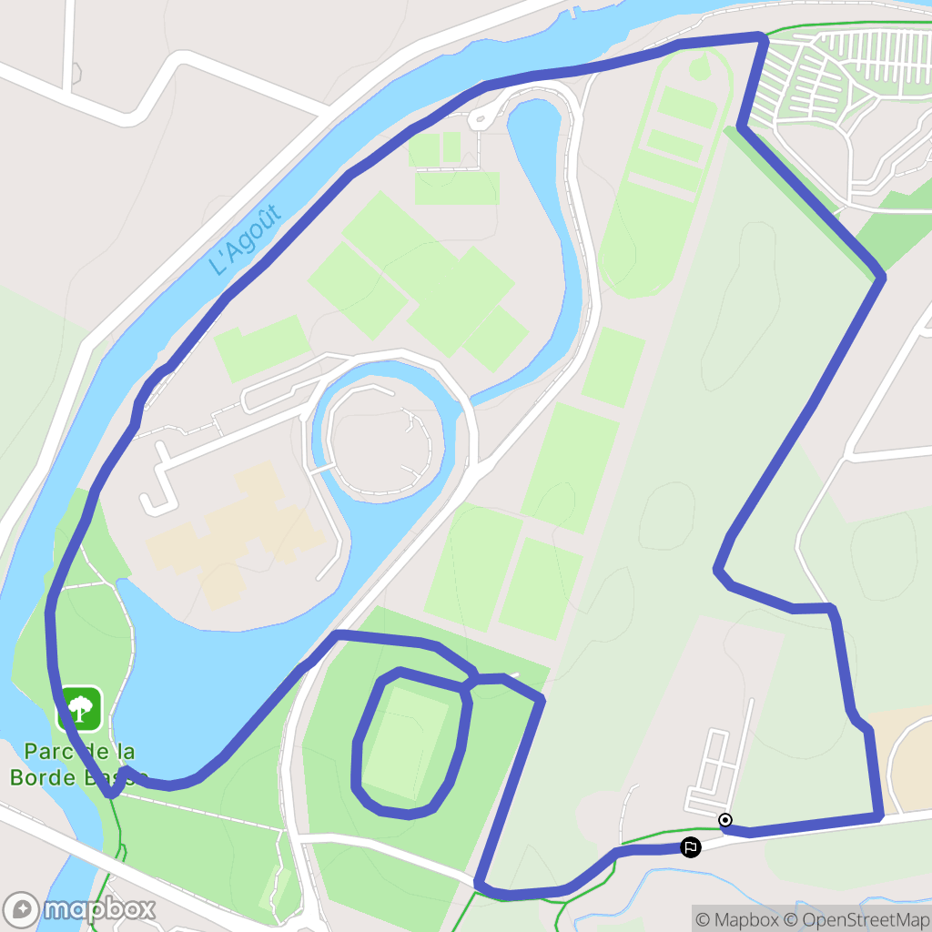 Castres : carte du parcours de randonnée - France