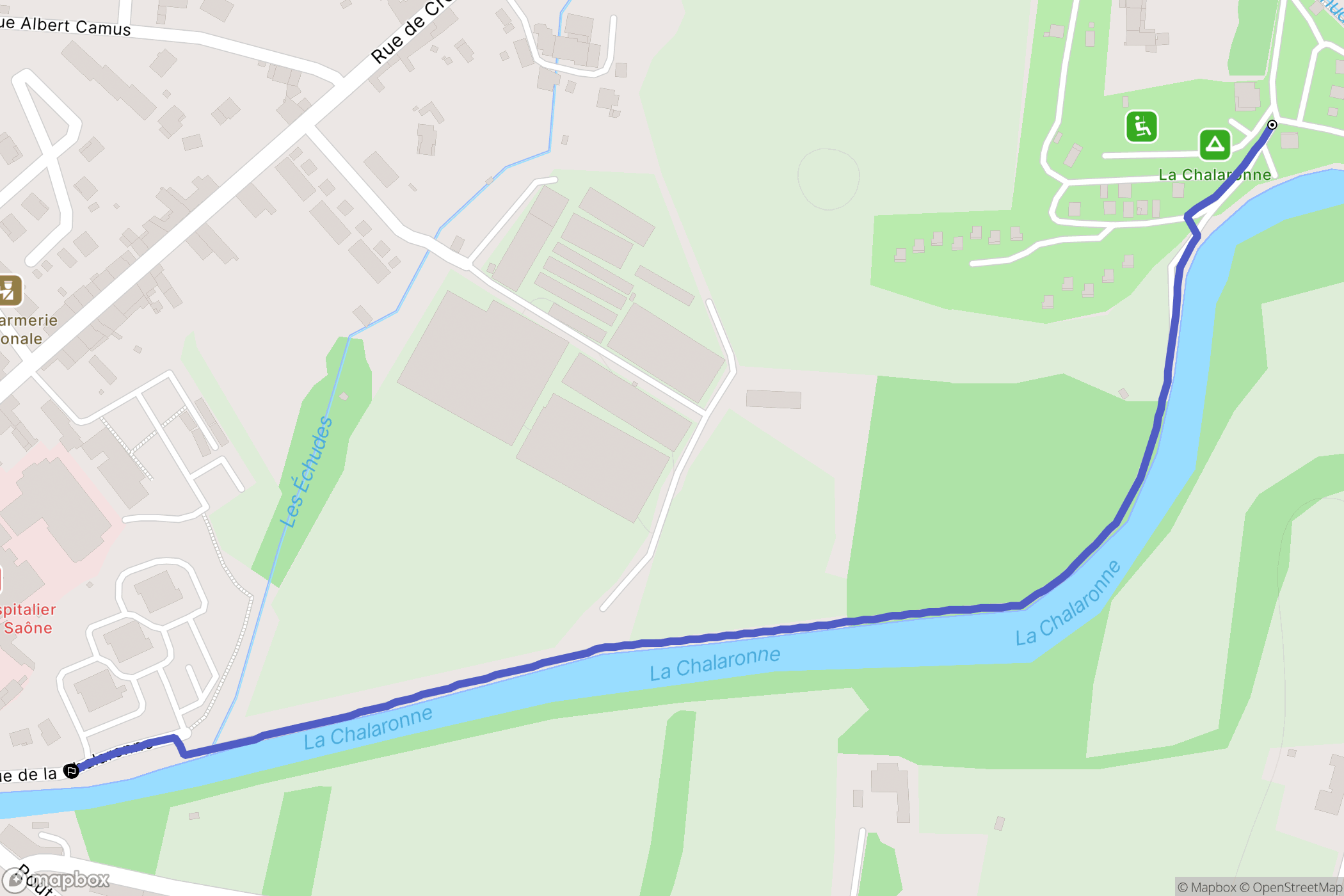 Saint-Didier-sur-Chalaronne : carte du parcours de randonnée - France
