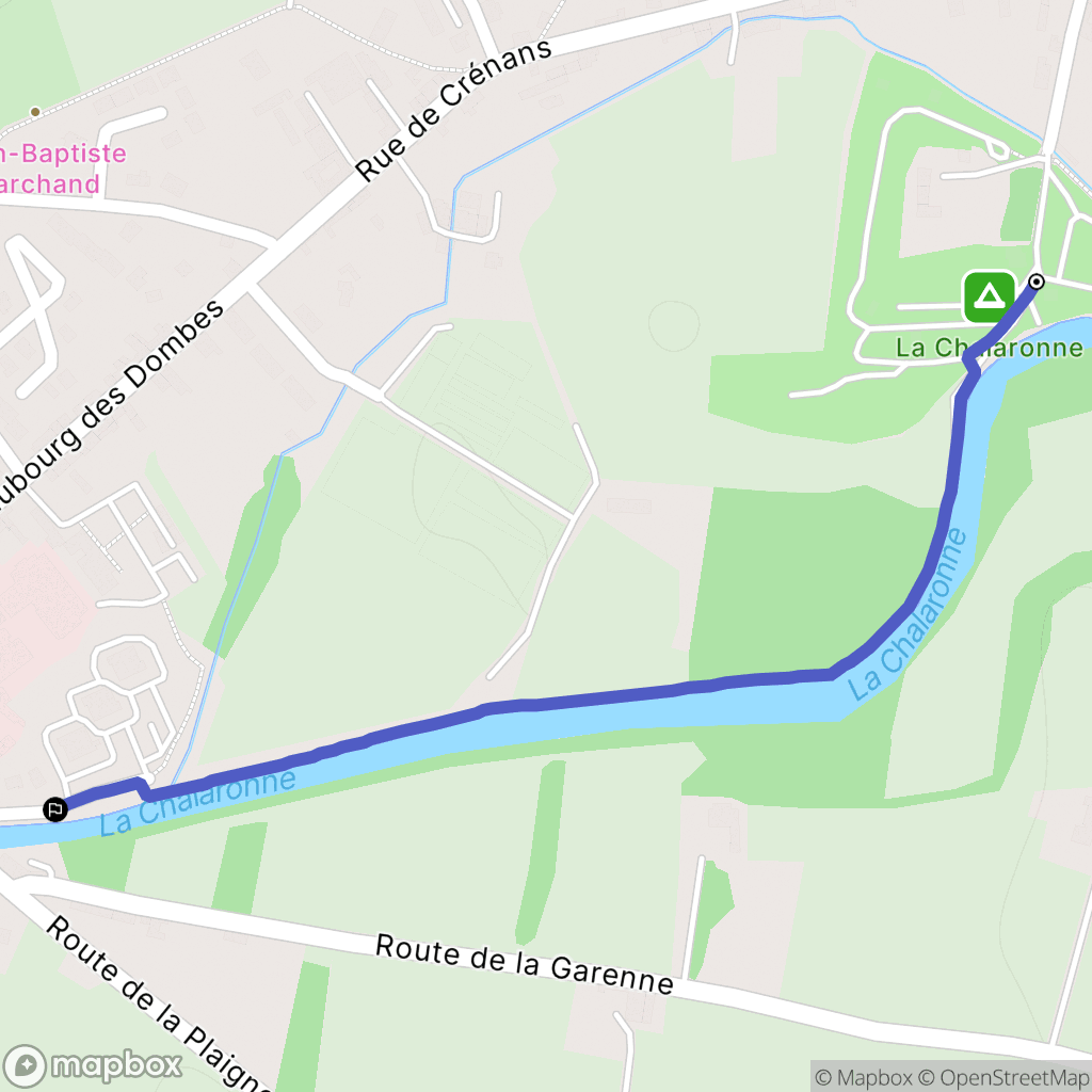 Saint-Didier-sur-Chalaronne : carte du parcours de randonnée - France