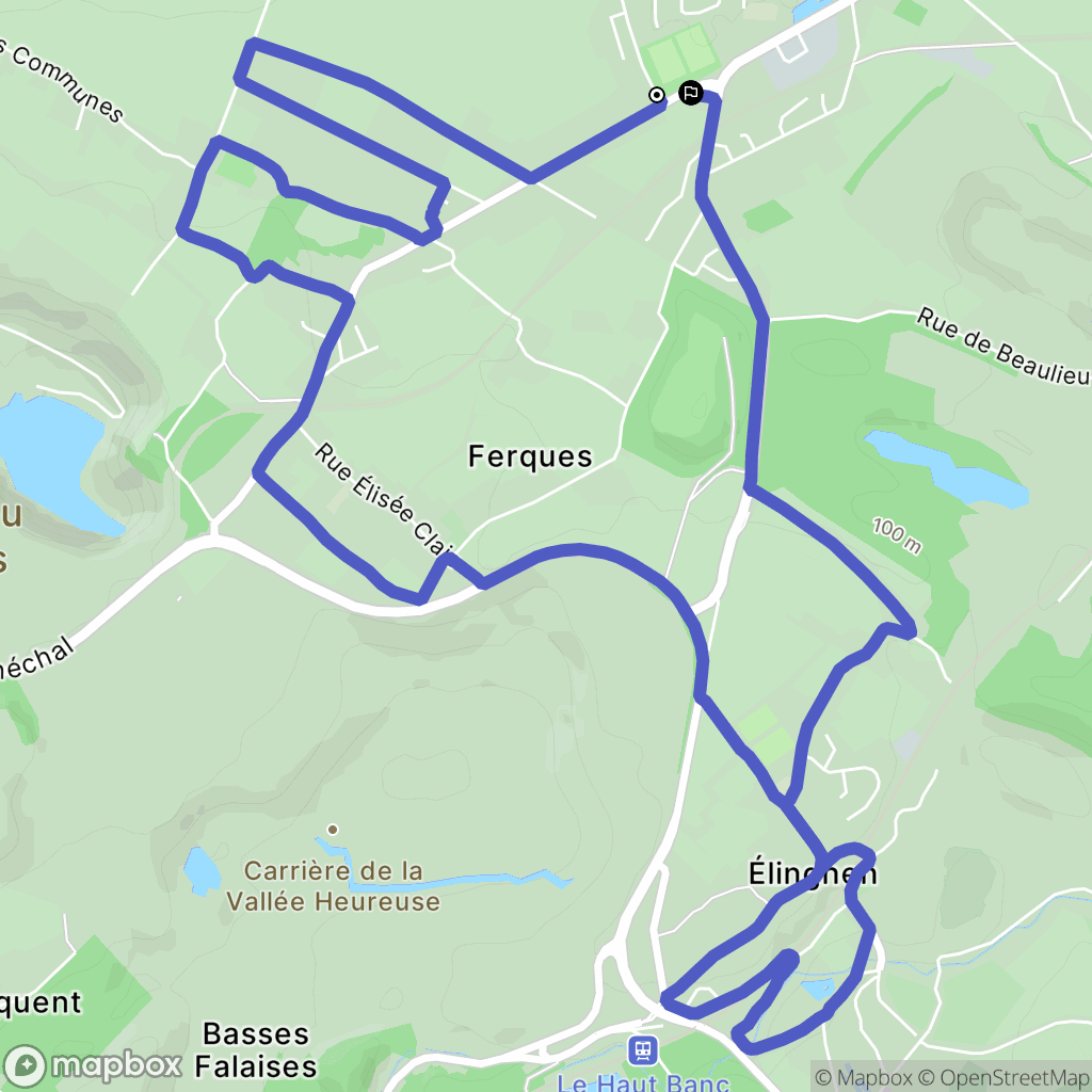 Landrethun-le-Nord : carte du parcours de randonnée - France
