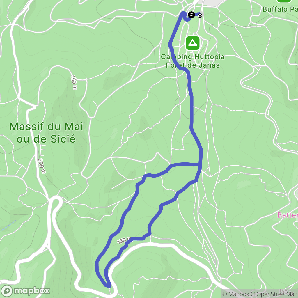 La Seyne-sur-Mer : carte du parcours de randonnée - France