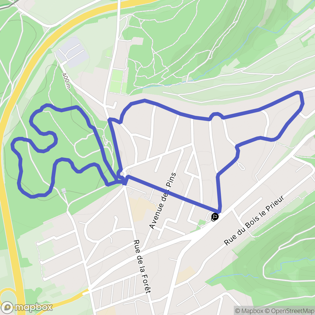 Mont-Saint-Martin : carte du parcours de randonnée - France