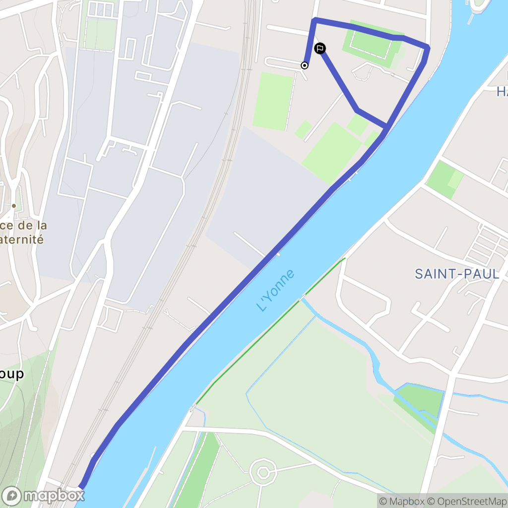 Paron : carte du parcours de randonnée - France