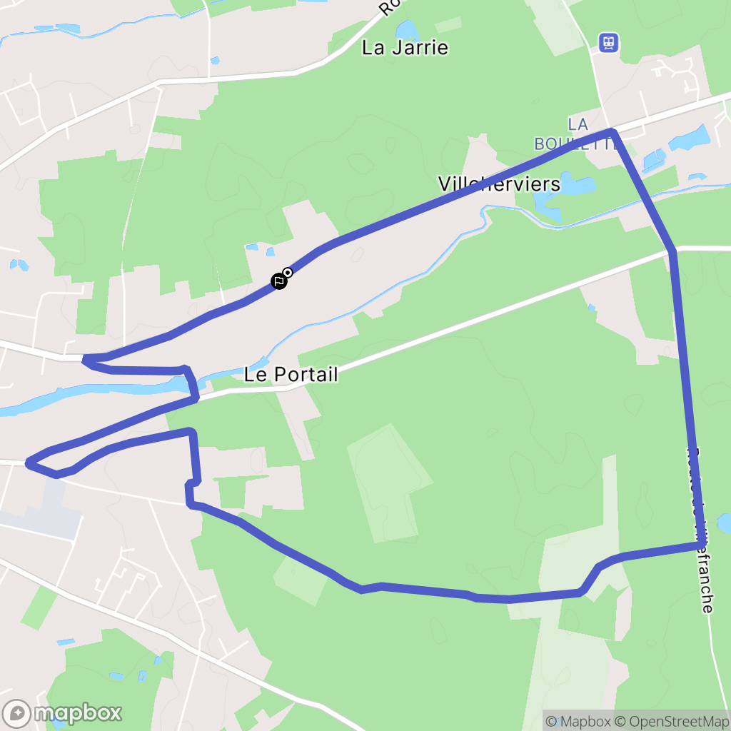 Villeherviers : carte du parcours de randonnée - France