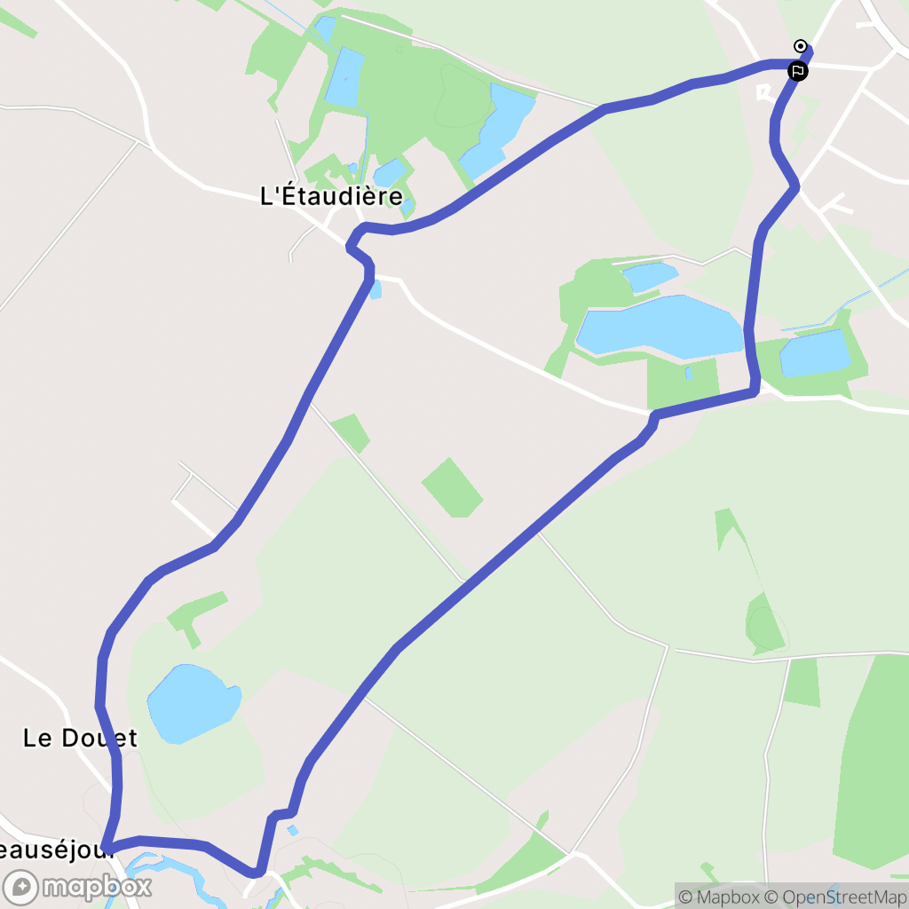 La Copechagnière : carte du parcours de randonnée - France