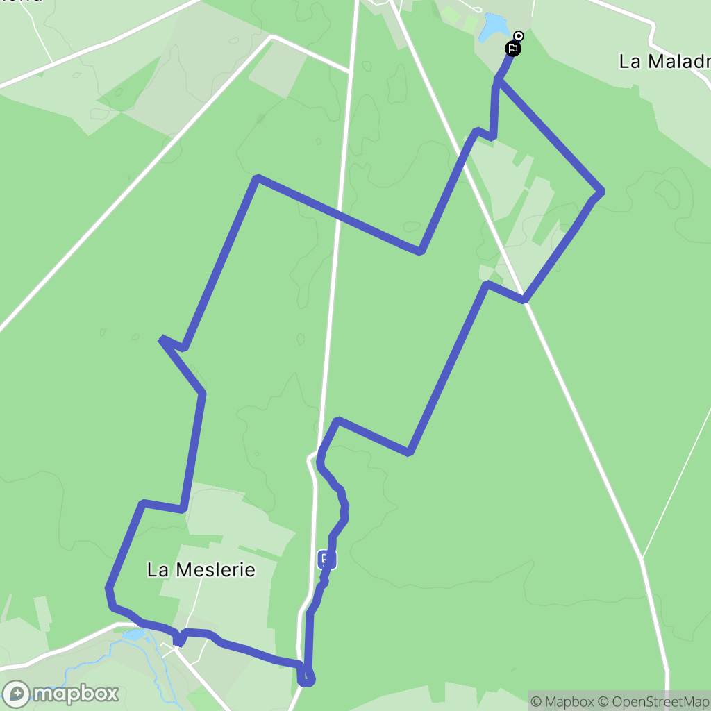 Senonches : carte du parcours de randonnée - France