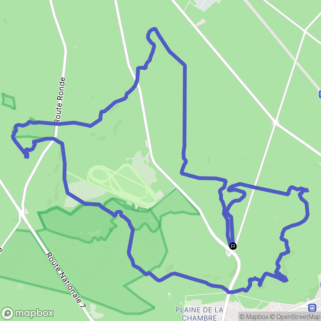 Fontainebleau : carte du parcours de randonnée - France