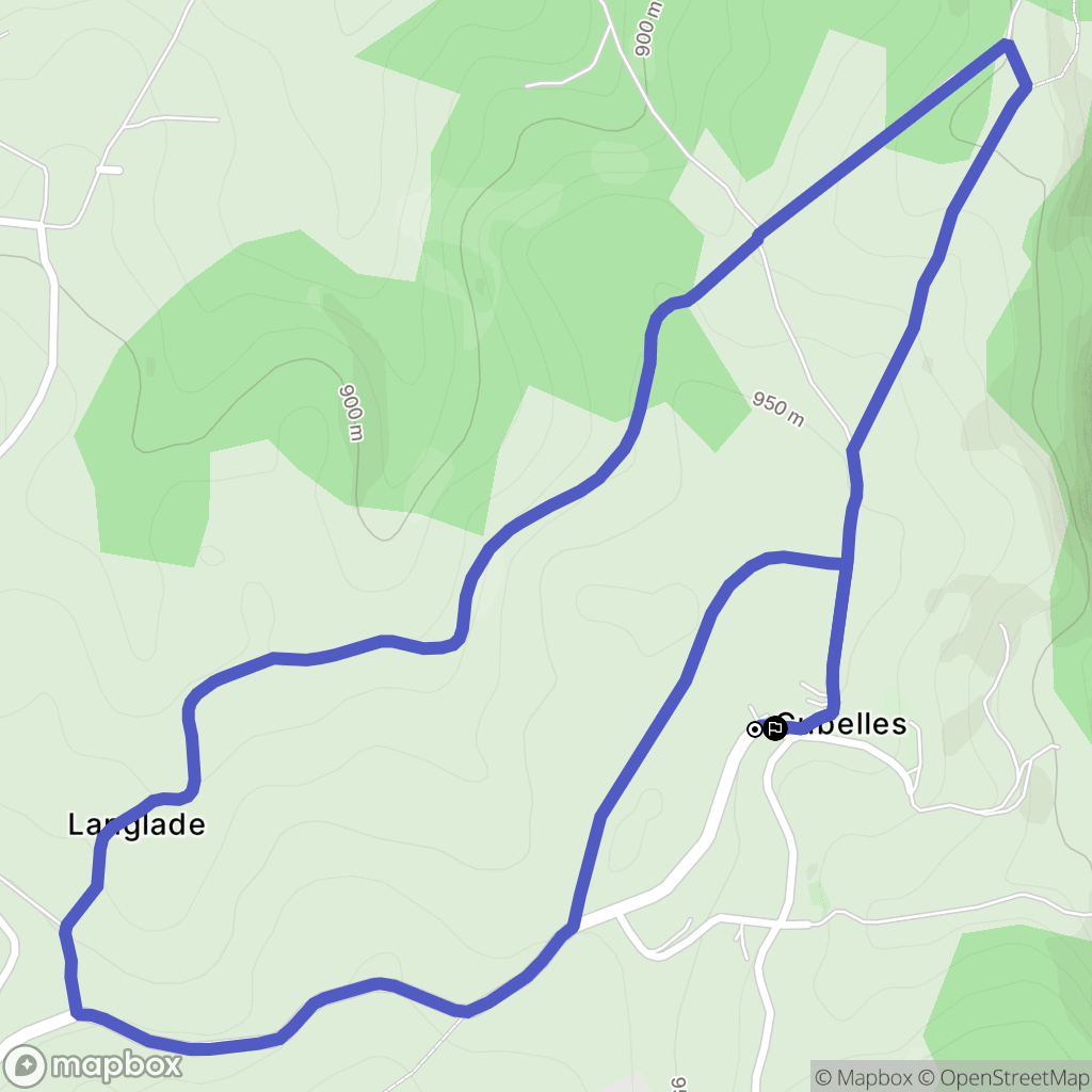 Cubelles : carte du parcours de randonnée - France