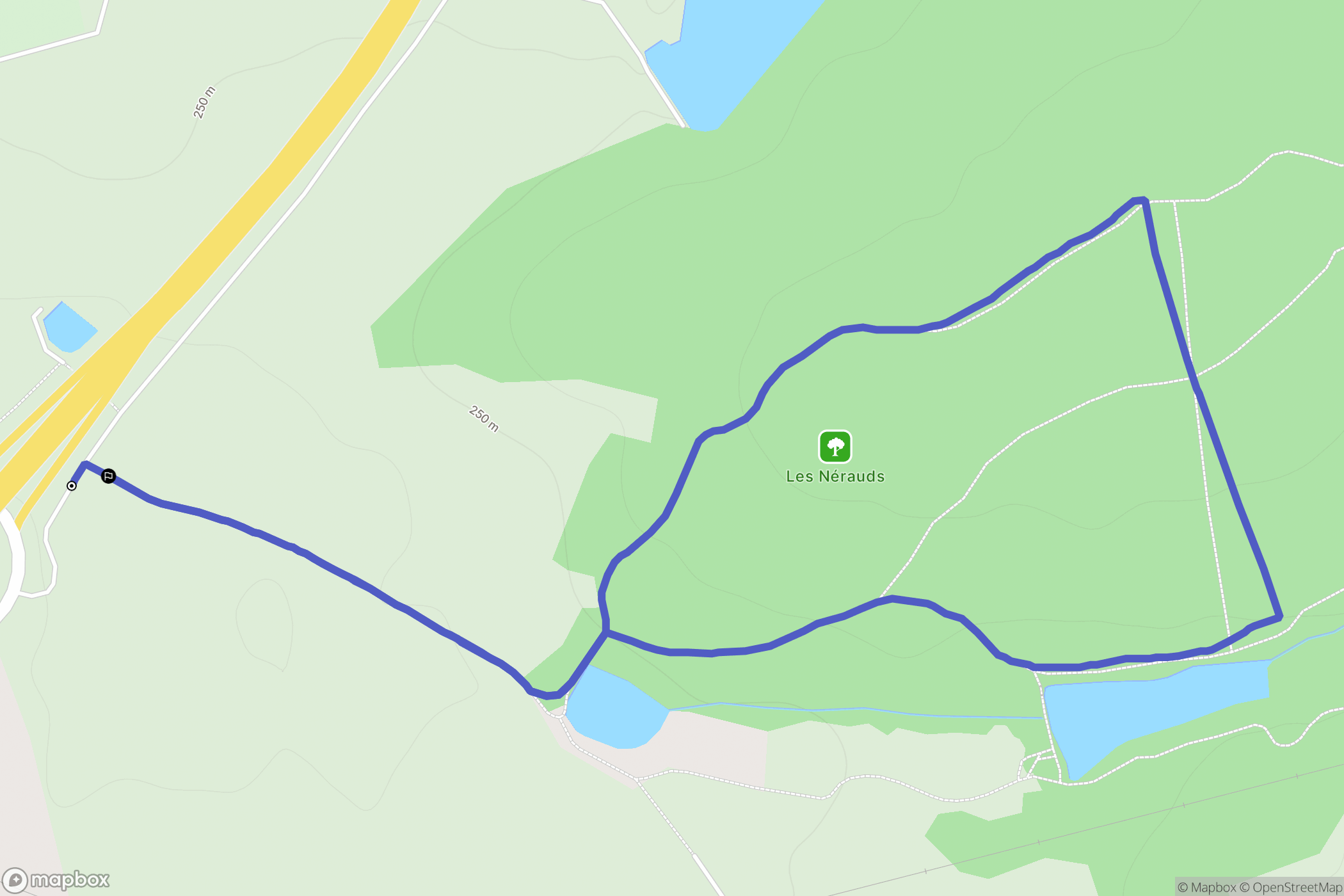 Yzeure : carte du parcours de randonnée - France