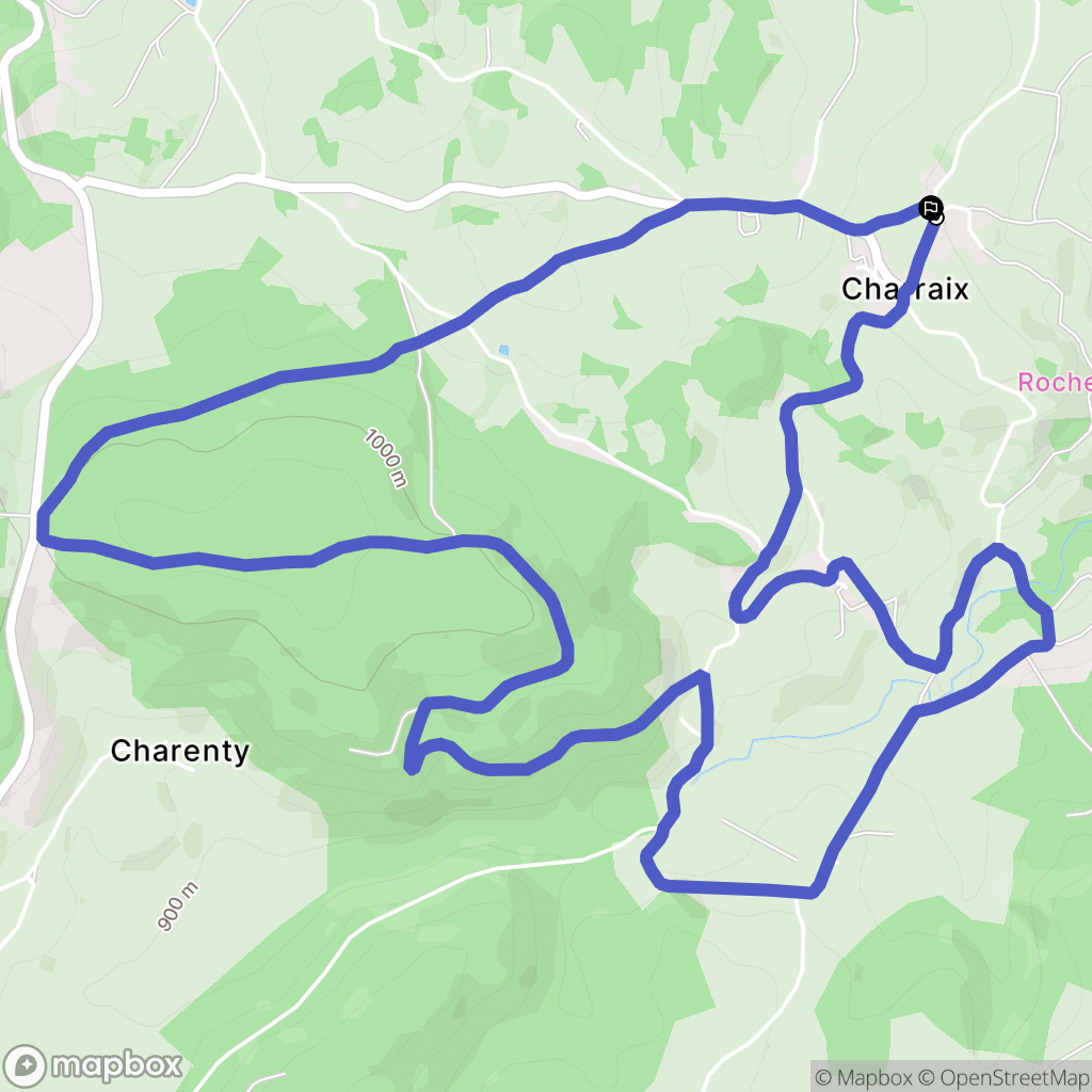 Charraix : carte du parcours de randonnée - France