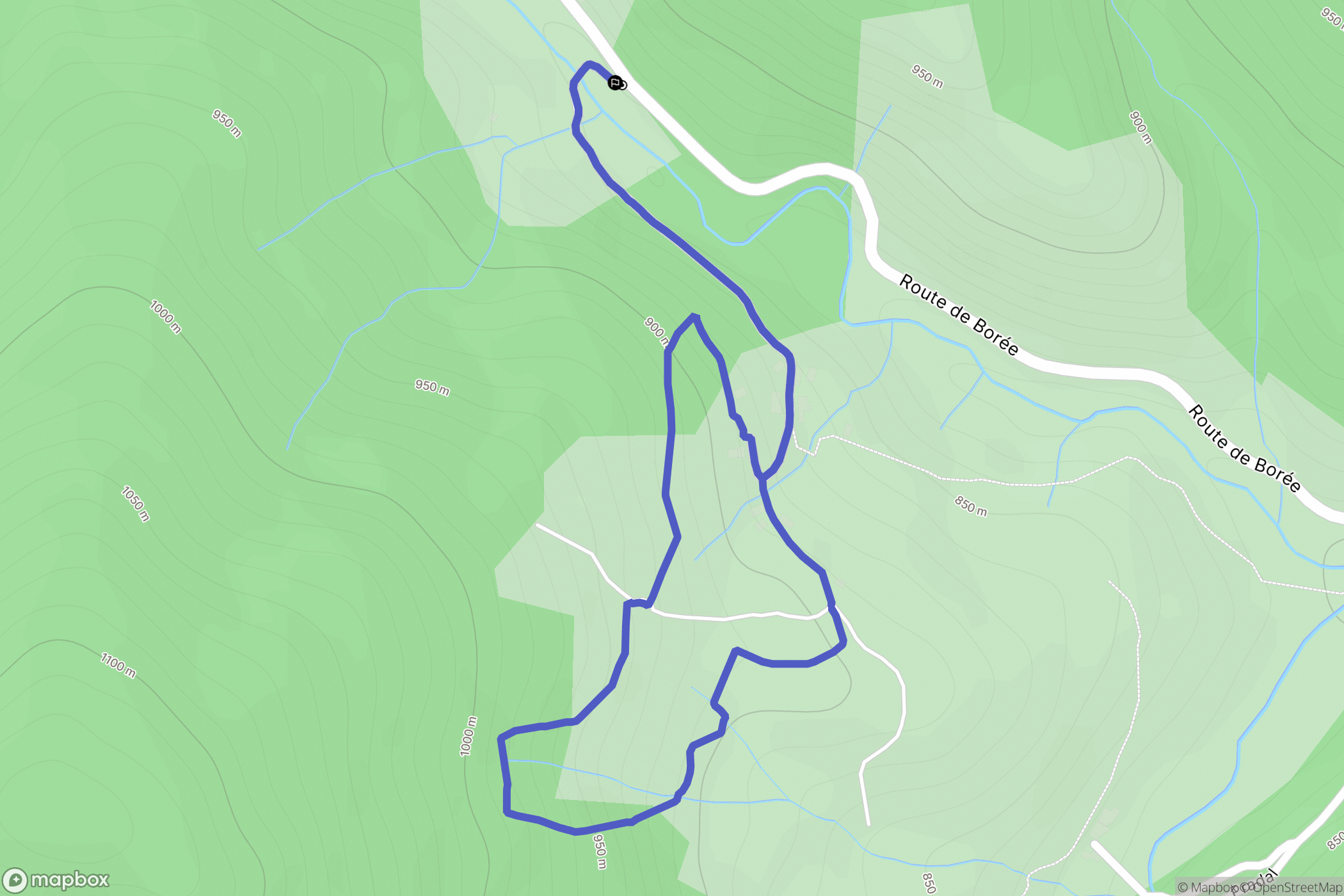 Saint-Martial : carte du parcours de randonnée - France