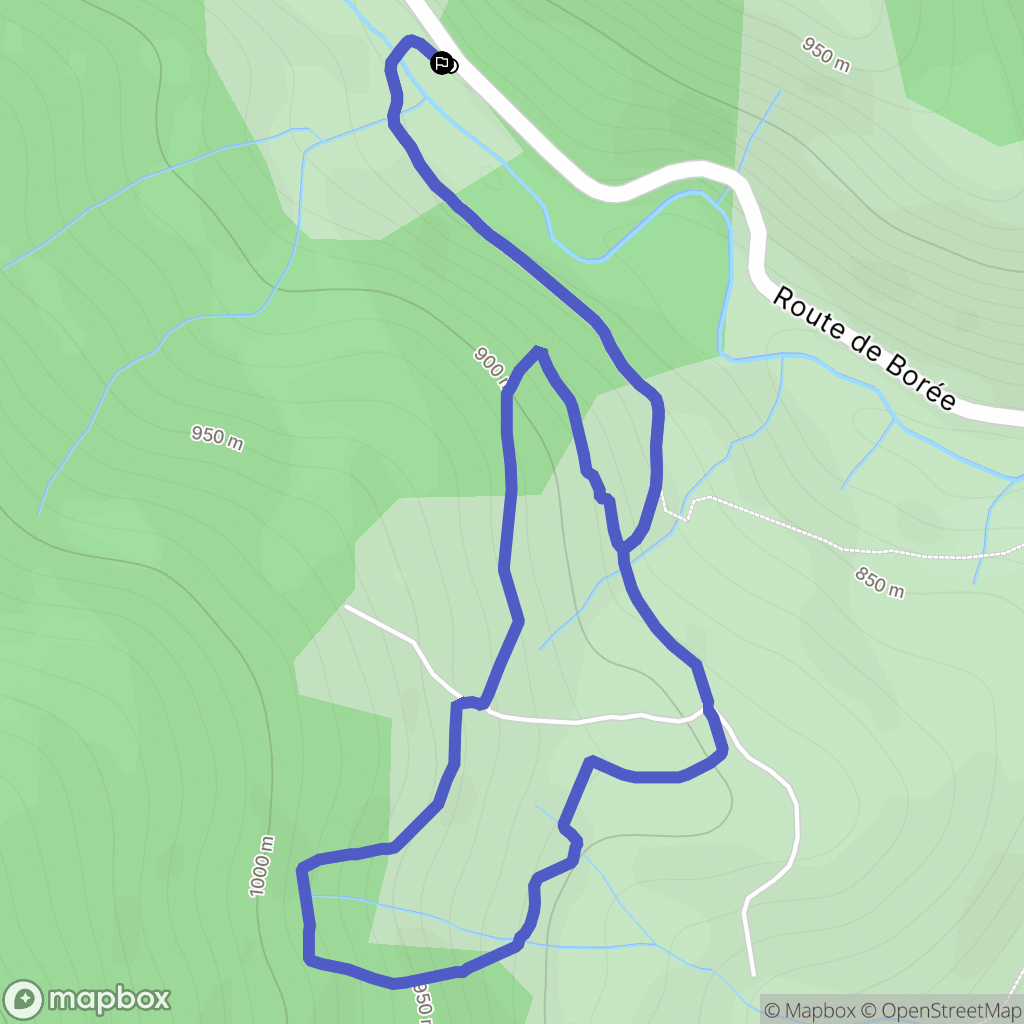 Saint-Martial : carte du parcours de randonnée - France
