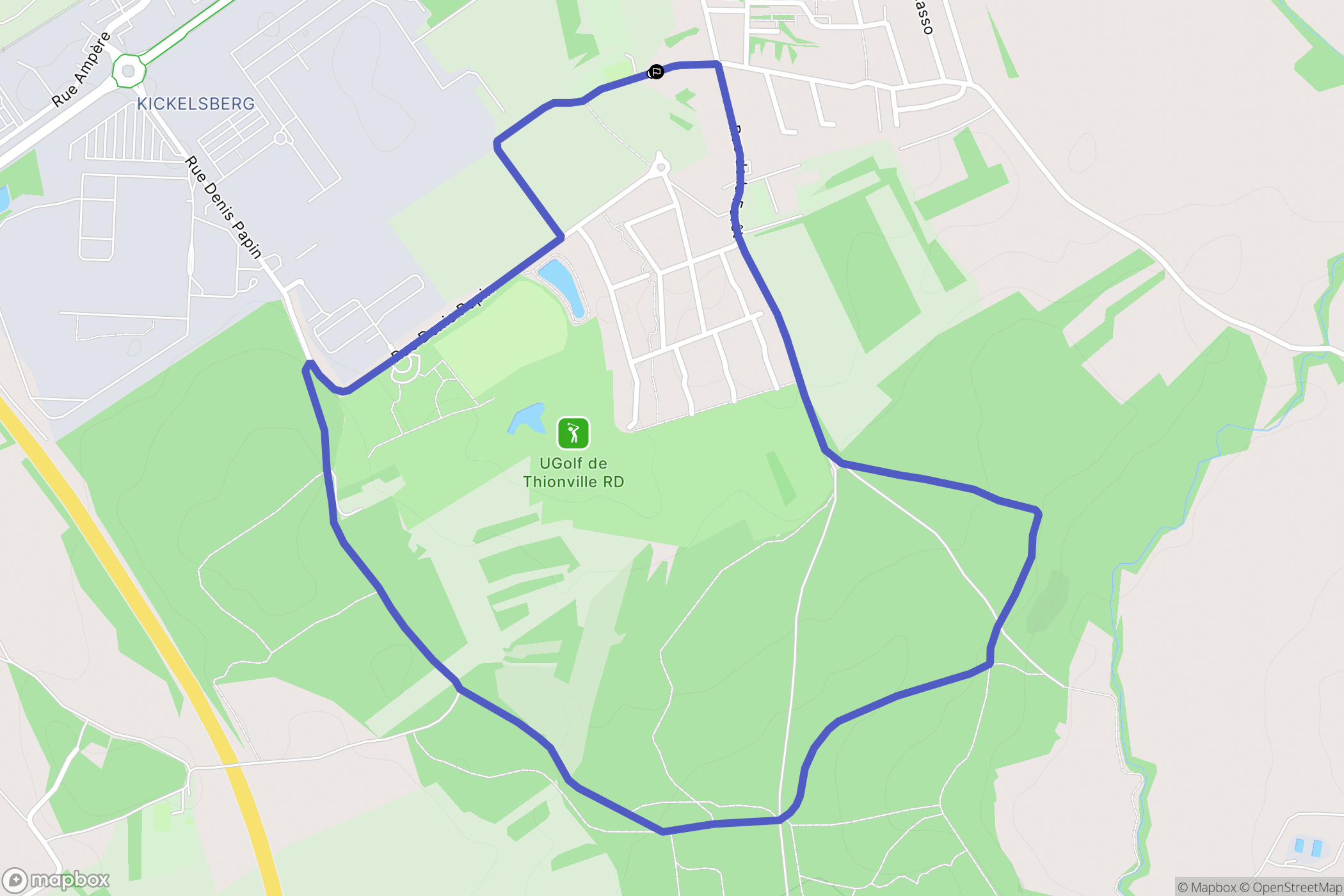 Basse-Ham : carte du parcours de randonnée - France