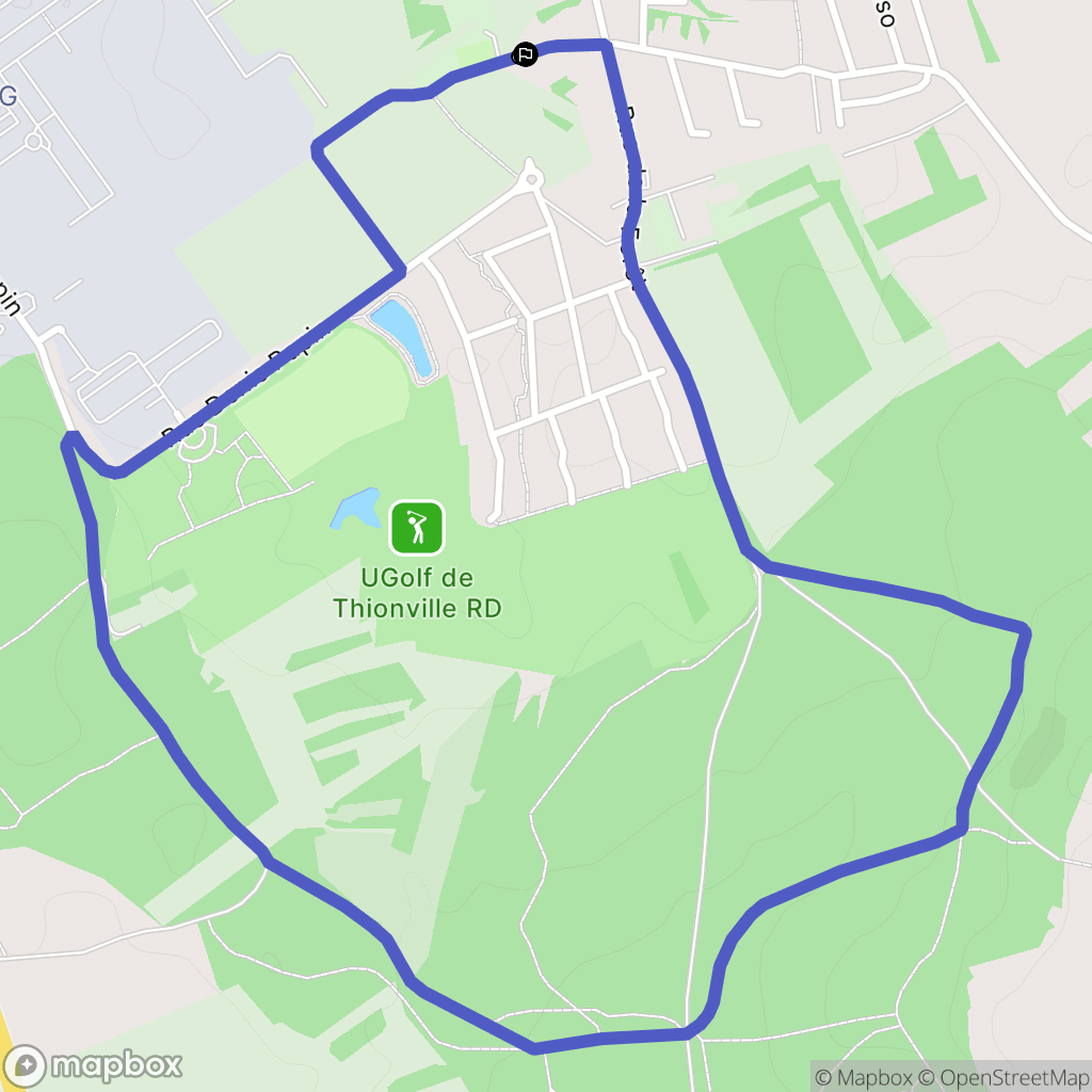 Basse-Ham : carte du parcours de randonnée - France