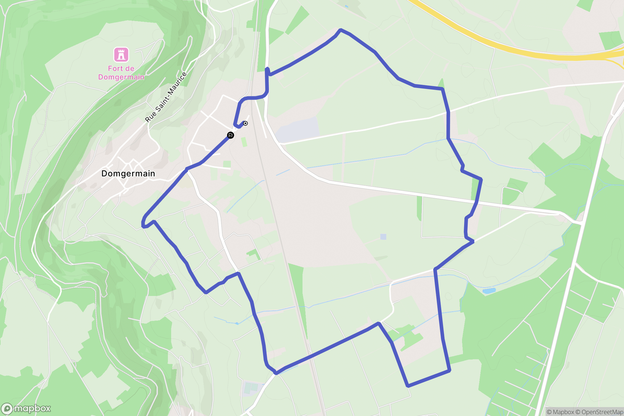Domgermain : carte du parcours de randonnée - France