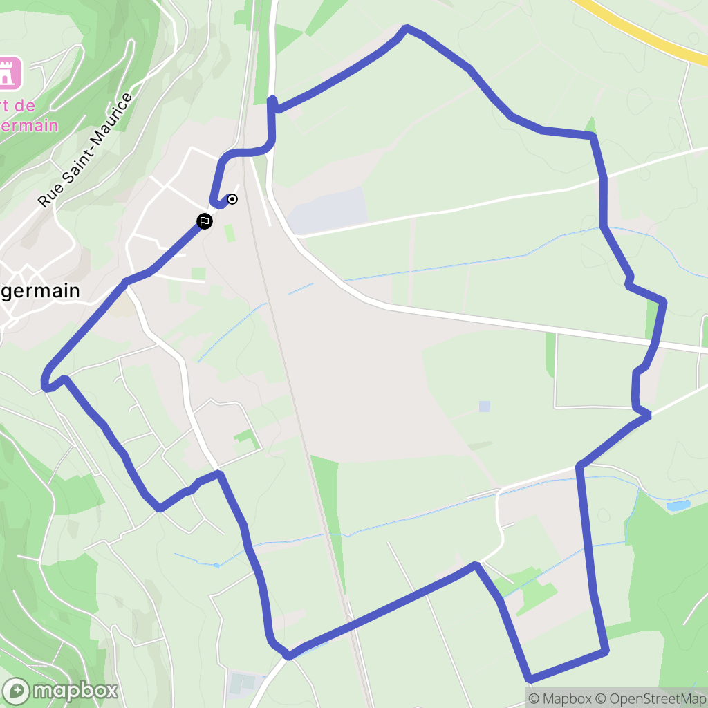 Domgermain : carte du parcours de randonnée - France