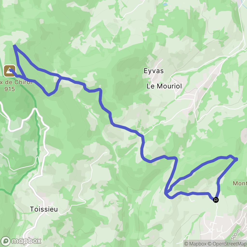 Annonay : carte du parcours de randonnée - France