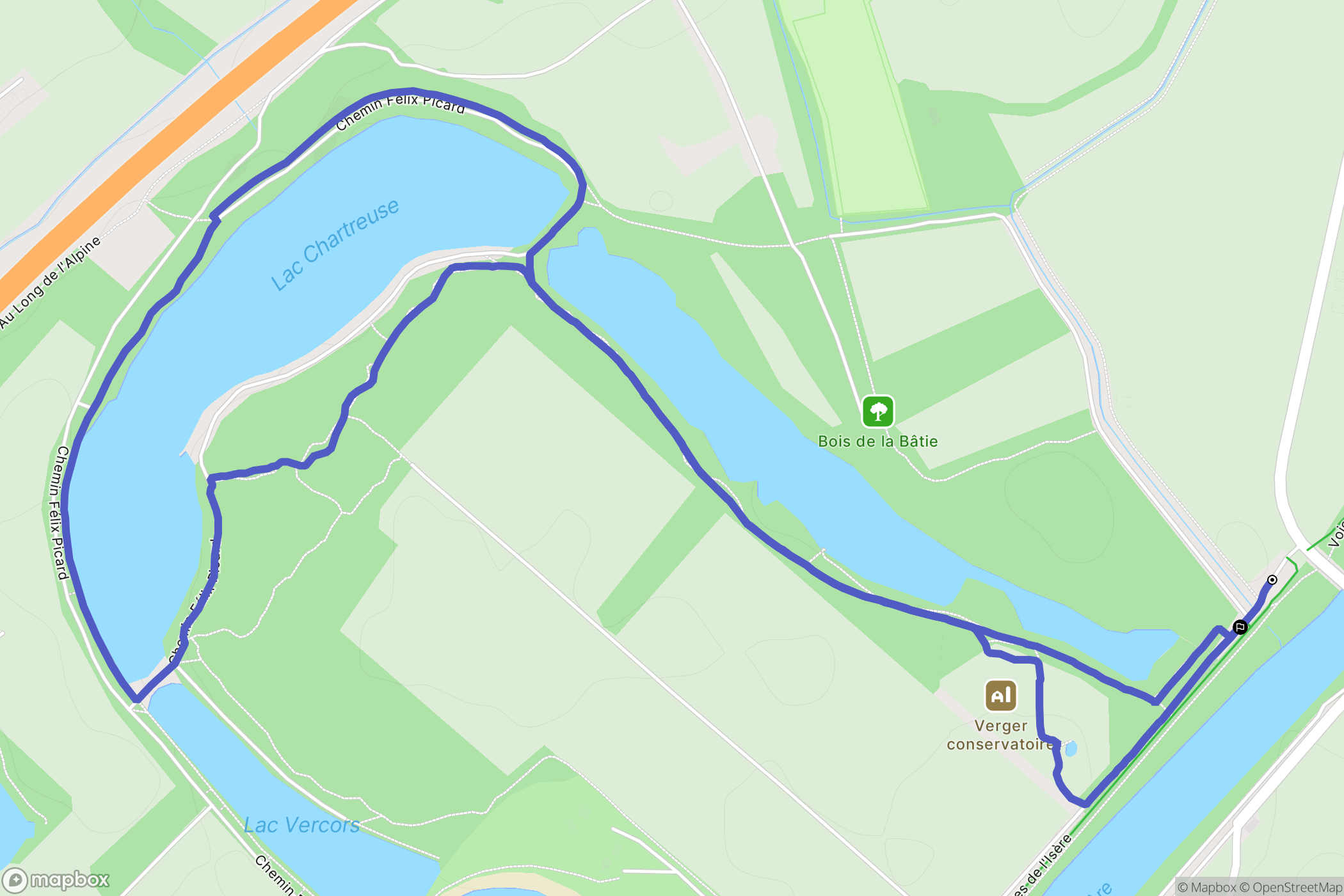 Le Versoud : carte du parcours de randonnée - France