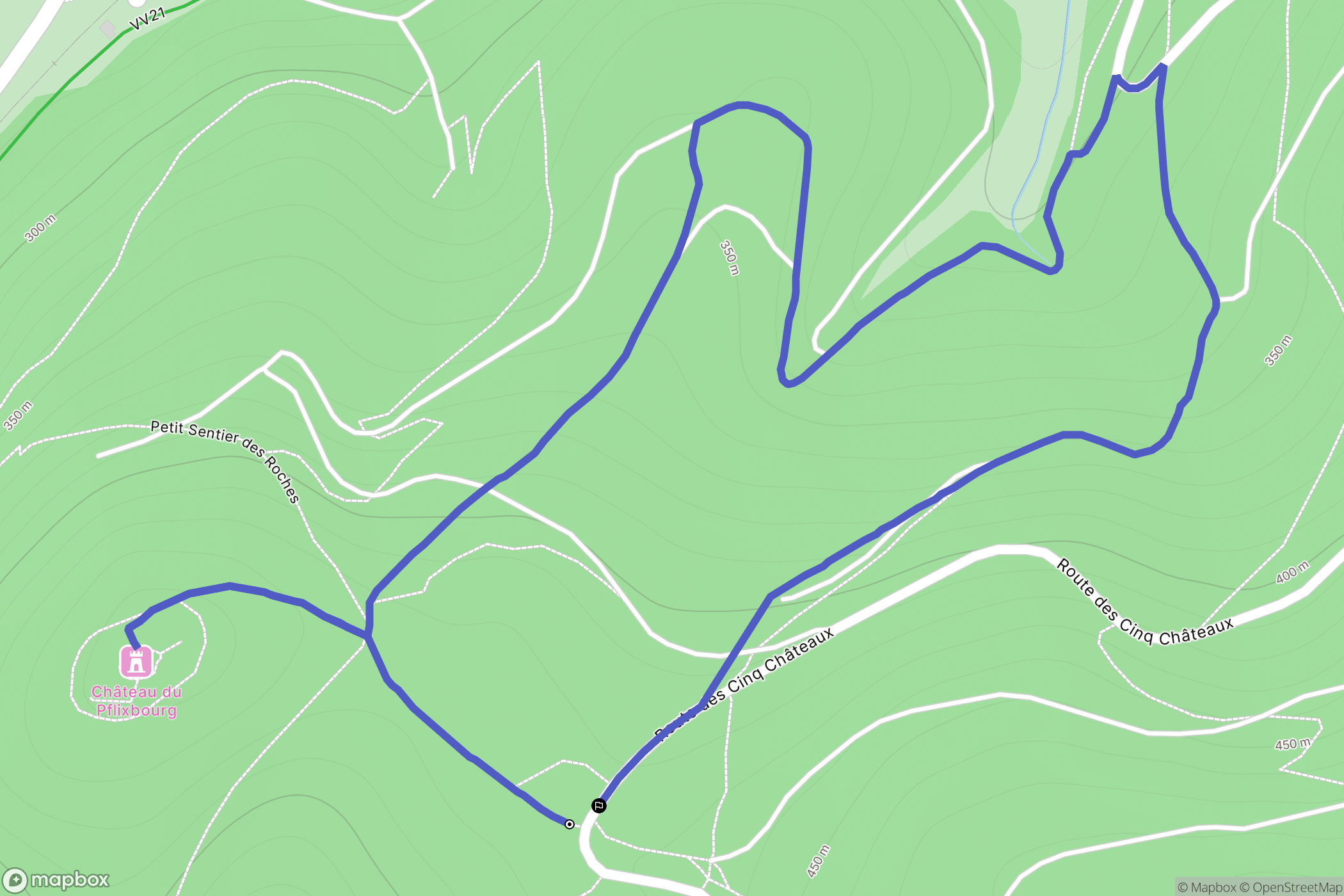 Wintzenheim : carte du parcours de randonnée - France
