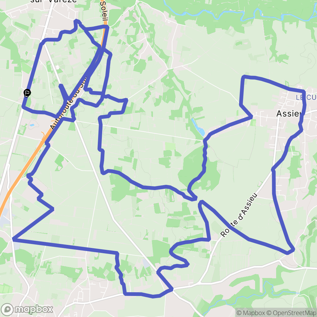 Clonas-sur-Varèze : carte du parcours de randonnée - France