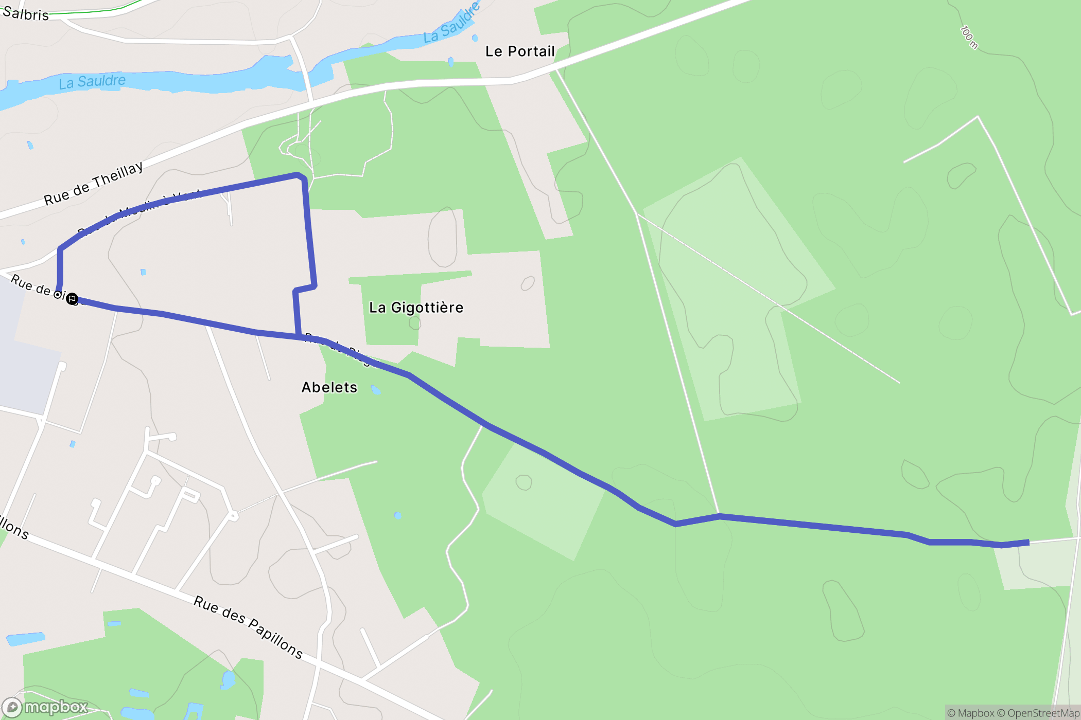 Romorantin-Lanthenay : carte du parcours de randonnée - France