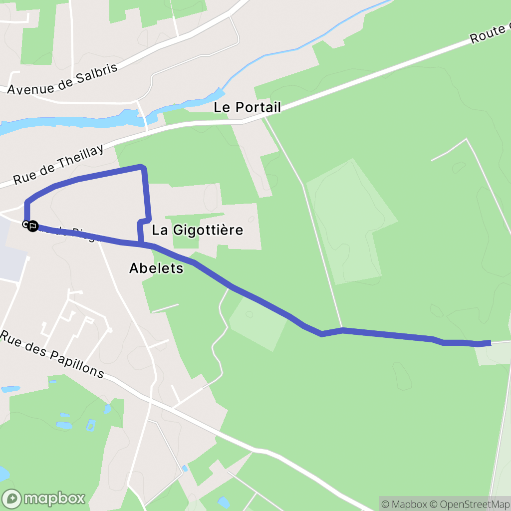 Romorantin-Lanthenay : carte du parcours de randonnée - France