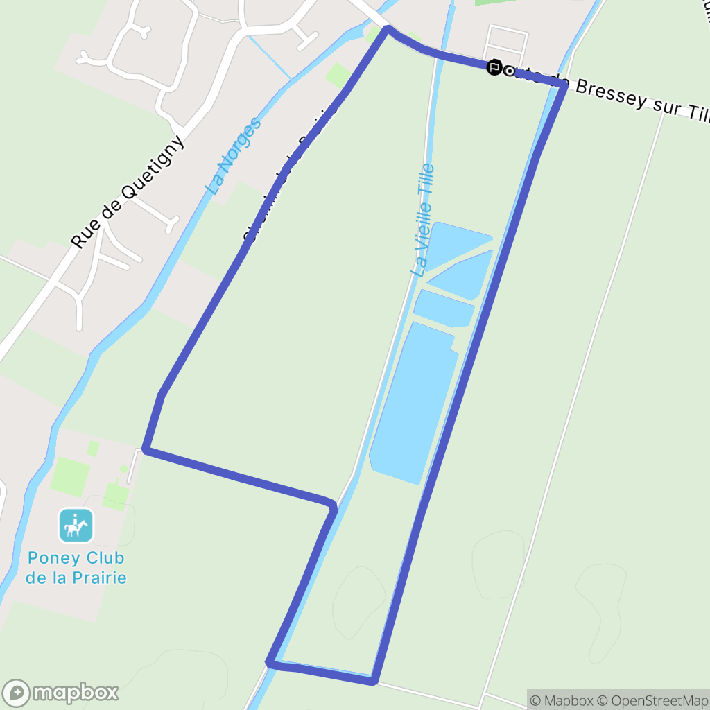 Couternon : carte du parcours de randonnée - France