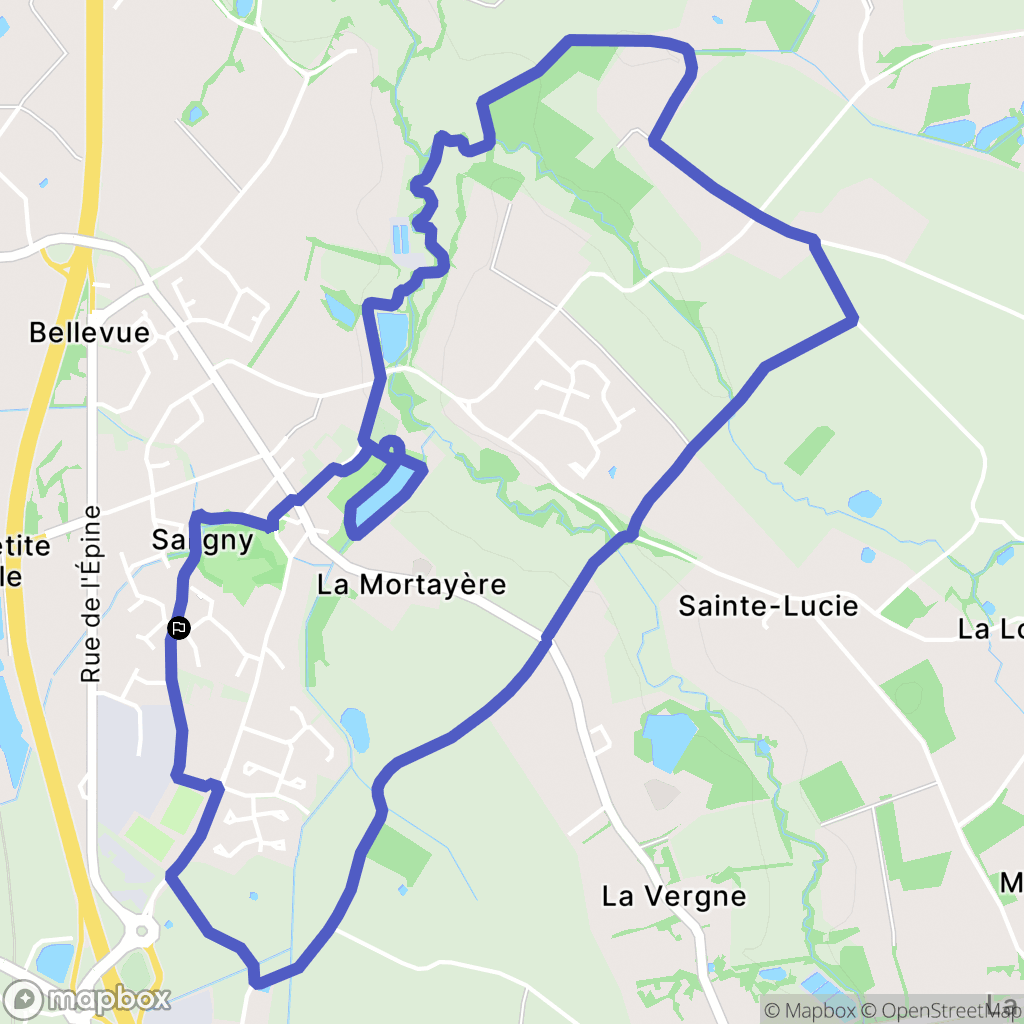 Bellevigny : carte du parcours de randonnée - France