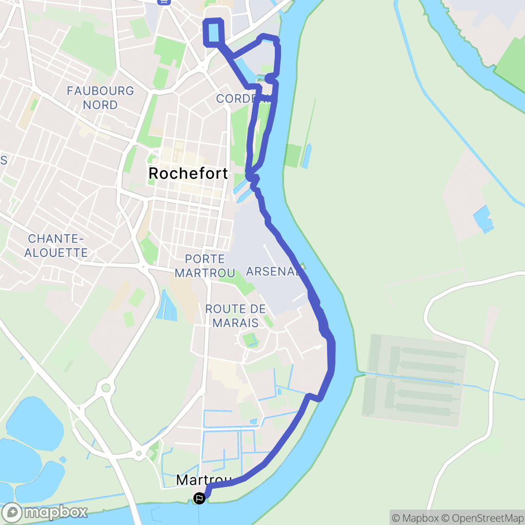 Rochefort : carte du parcours de randonnée - France
