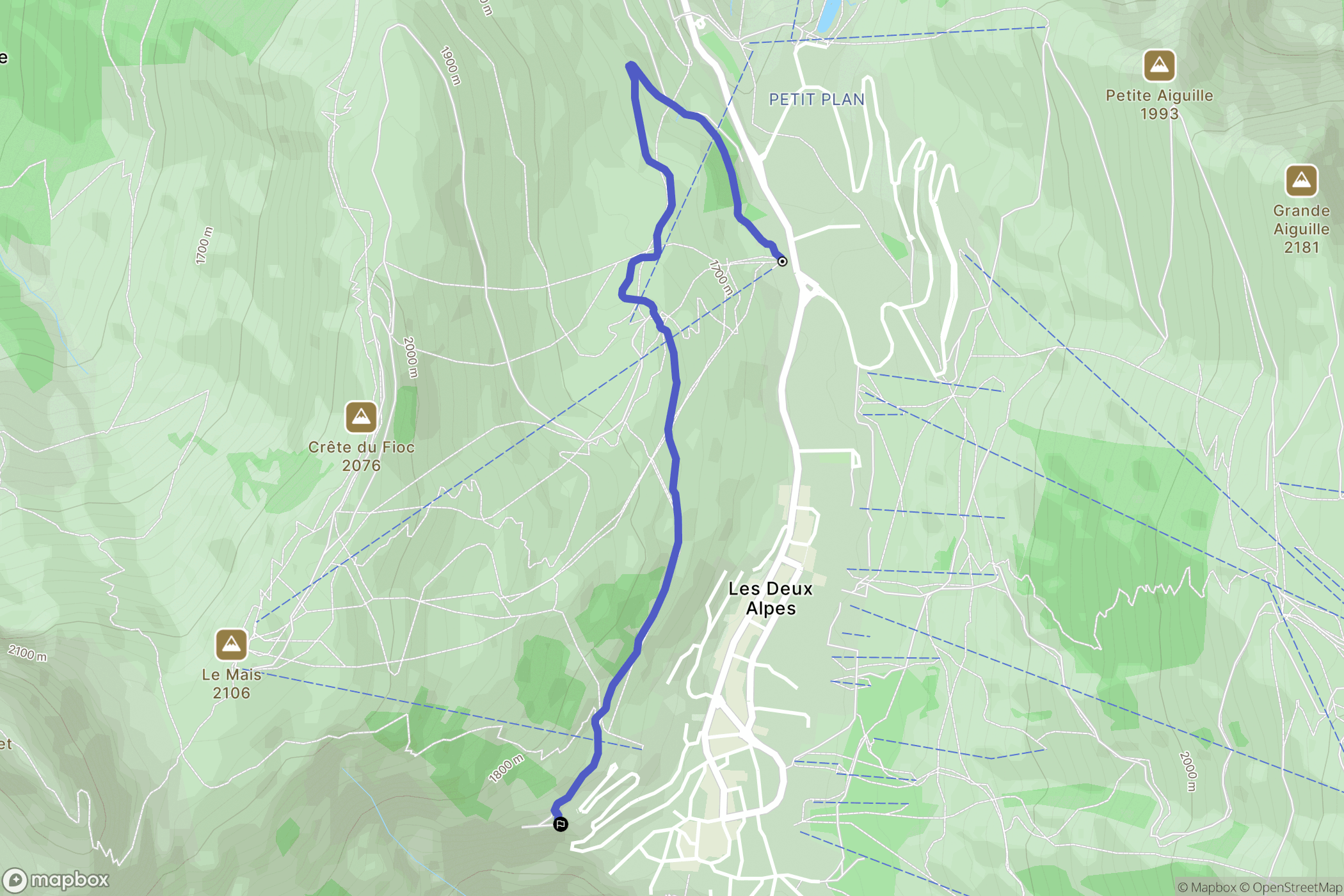 Les-deux-Alpes: routekaart voor buitenactiviteiten - France