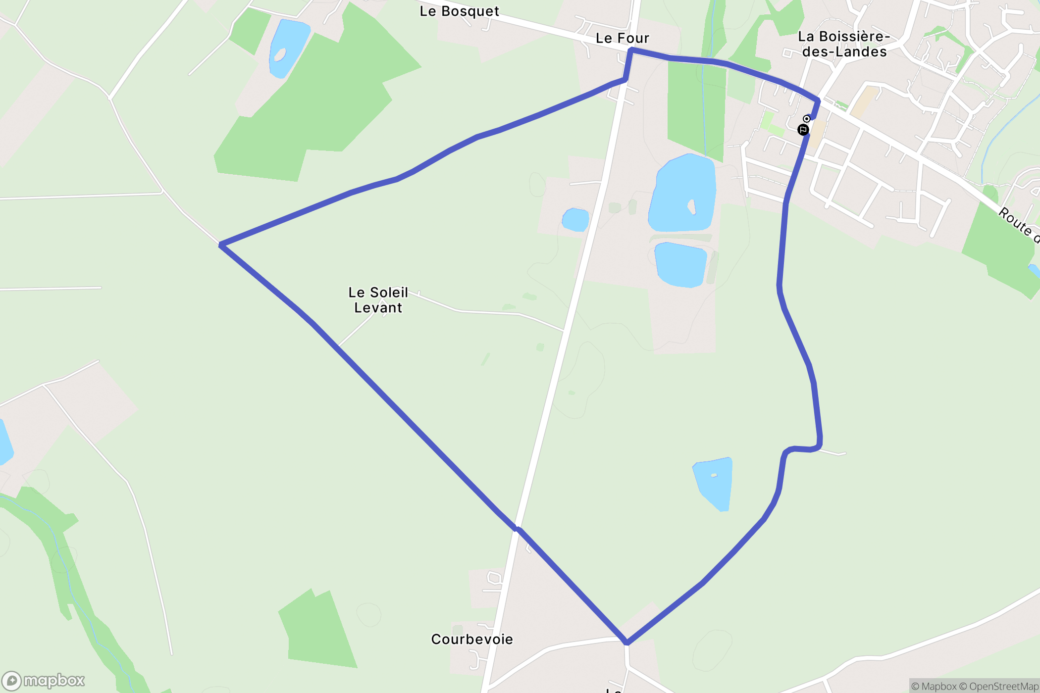 La Boissière-des-Landes : carte du parcours de randonnée - France